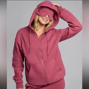 Comfrt Airplane Mode Hoodie and Pants Set Berry Color